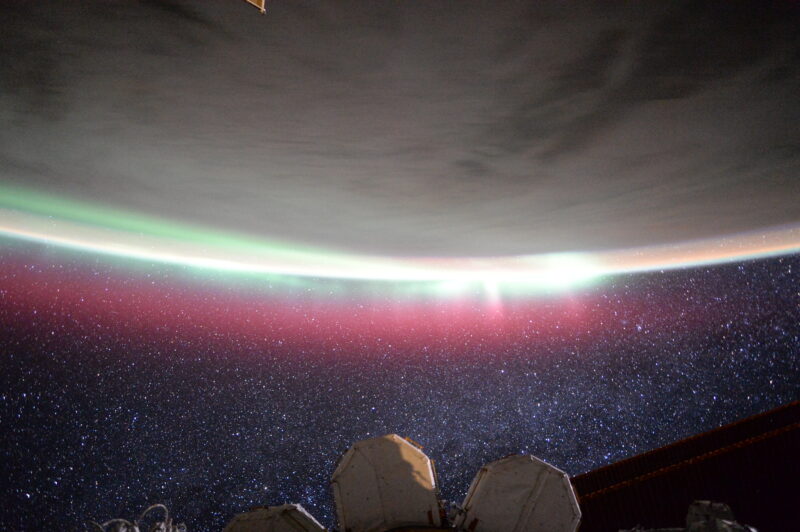 Aurora Borealis as seen from the ISS.