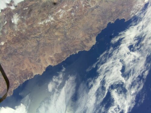 The coastline of Chile see from the ISS.