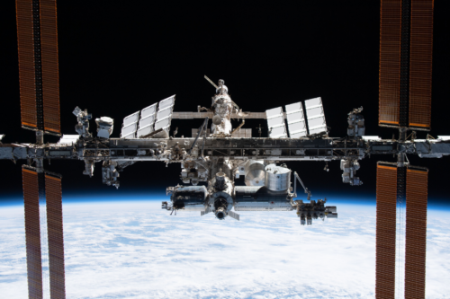 A picture of the International Space Station.