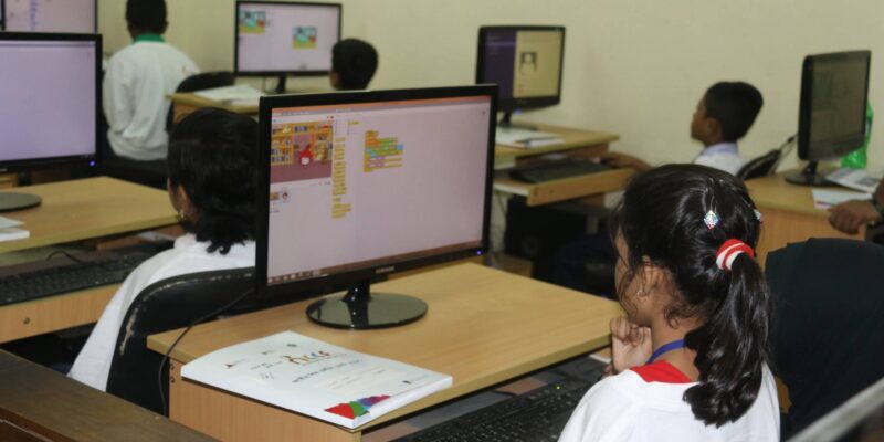 Students at Code Club Bangladesh.