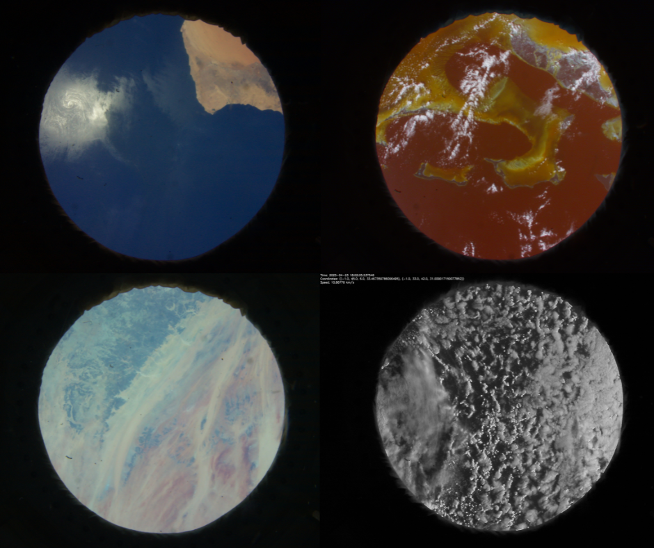 A selection of Earth Observation images captured by Mission Space Lab teams in 2024–25