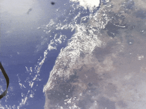 Images of Earth taken aboard the ISS by a Mission Space Lab team.