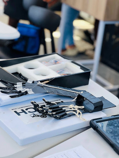 A project on a table.