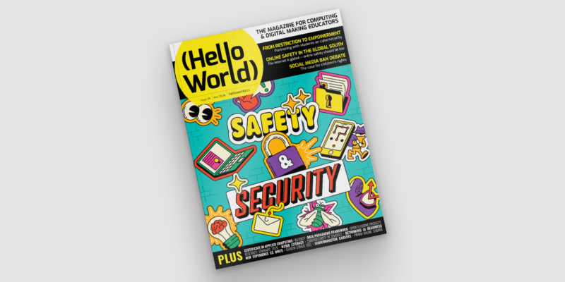 Digital image of the front cover of Hello World magazine, issue 29.