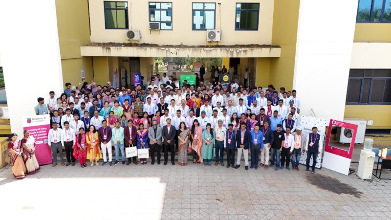 An aerial view of the attendees of the Computing and AI for All event.
