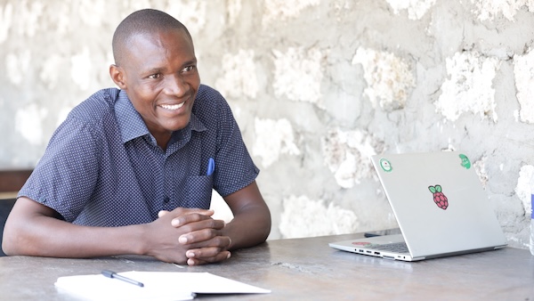 John Pierce, a teacher at Mwingo Academy Primary School in Kenya