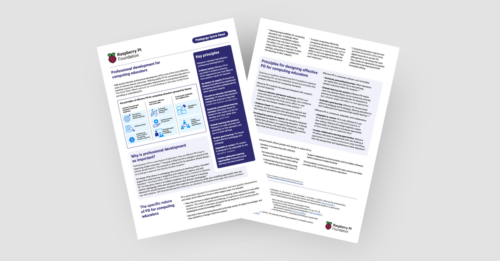 Image displaying the Professional Development Pedagogy Quick Read, from the Raspberry Pi Foundation.