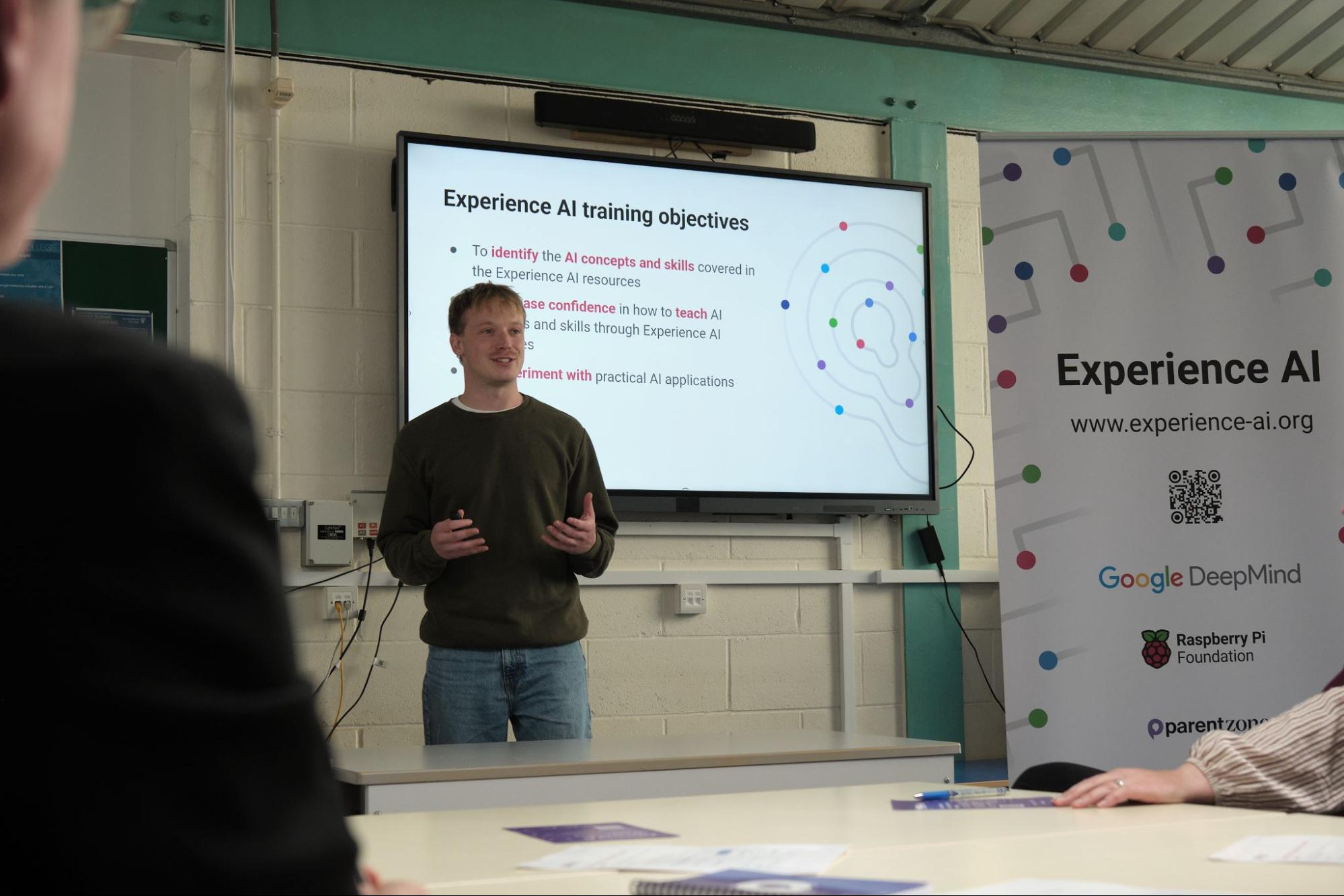 Educator in the classroom with Experience AI