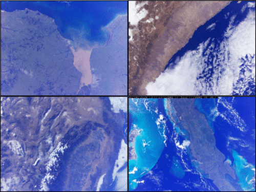 Photos of the Earth’s surface that Mission Space Lab teams captured with their programs