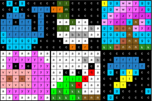 Pixel art images from the Mission Zero project guide for this year’s Astro Pi challenge.