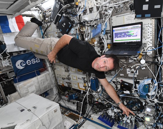 An astronaut on the International Space Station