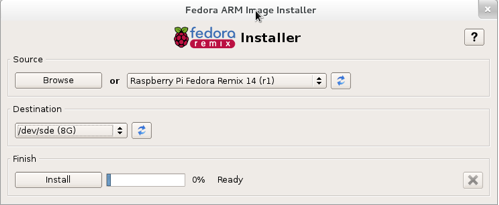 Fedora installer screenshot