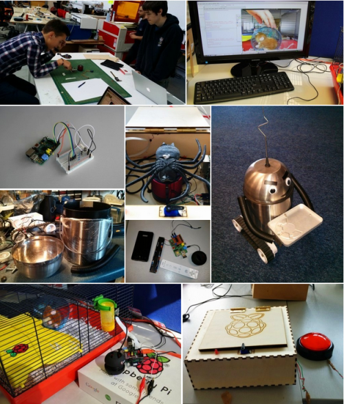 Physical computing Foundation style: fart detector, robobutler, hamster cam and grandpa scarer. Yes, they all work :)