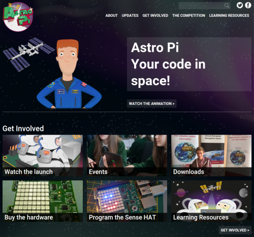 The new Astro Pi website