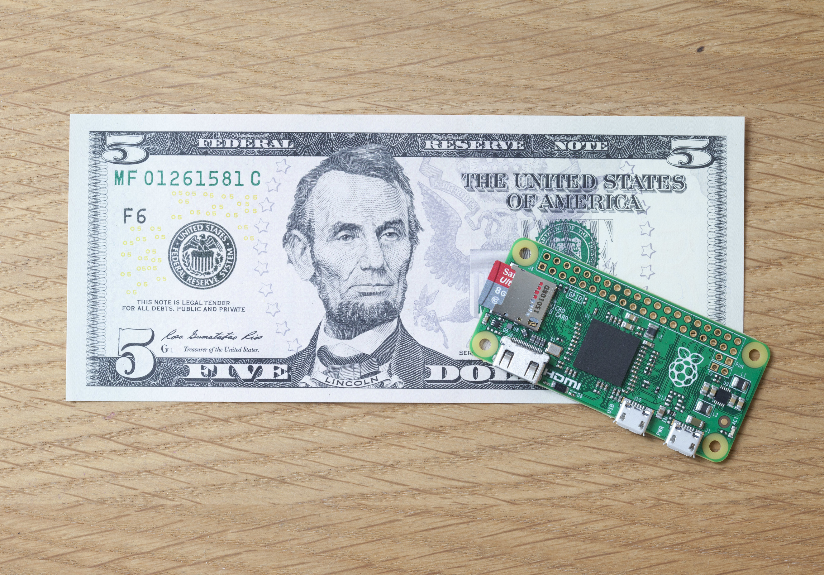 Raspberri Pi Zero 5$