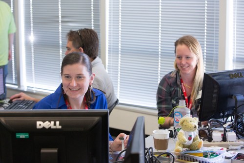 Stephanie Corrigan and Kate McGregor of the Computer History Museum are among the newest group of Raspberry Pi Certified Educators. © Douglas Fairbairn Photography / Courtesy of the Computer History Museum