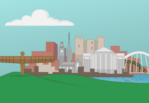 Our condensed version of the Newcastle skyline