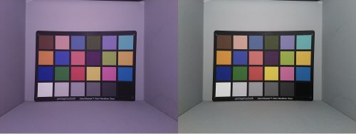 AWB with high colour temperature