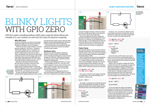 Blinky lights tutorial page from MagPi