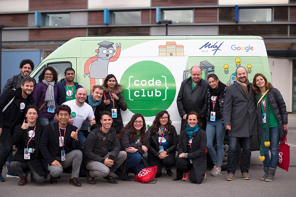Representatives of Code Club International at the Raspberry Pi fifth birthday party