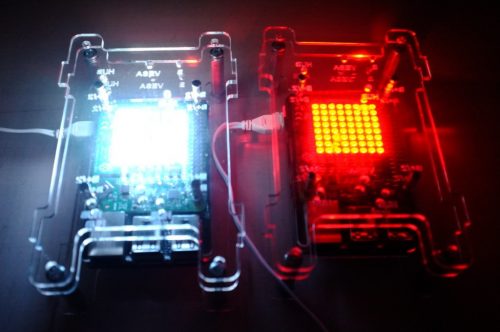 Image of Tableau generative music device with Sense HAT illuminated